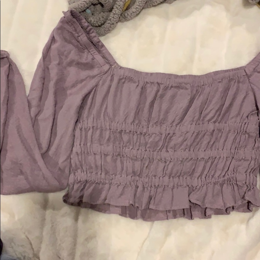 Purple Ruched Urban outfitters Crop top
